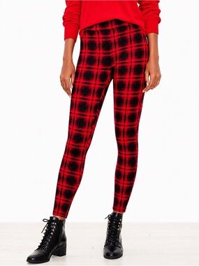 Loft NWT buffalo plaid pointe leggings, XS